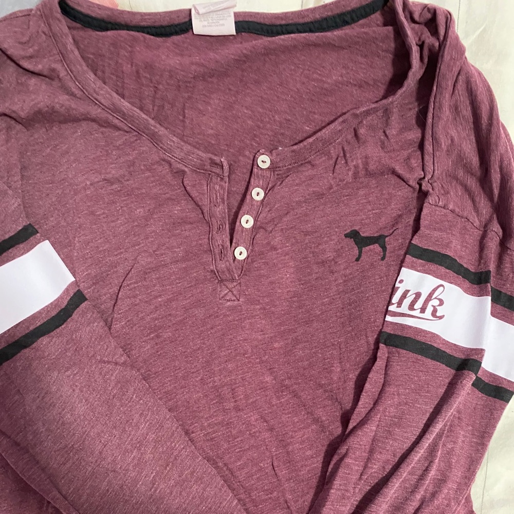 Maroon Longsleeve VS PINK